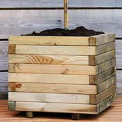 jardiniere carree en bois stockholm 80 - burger